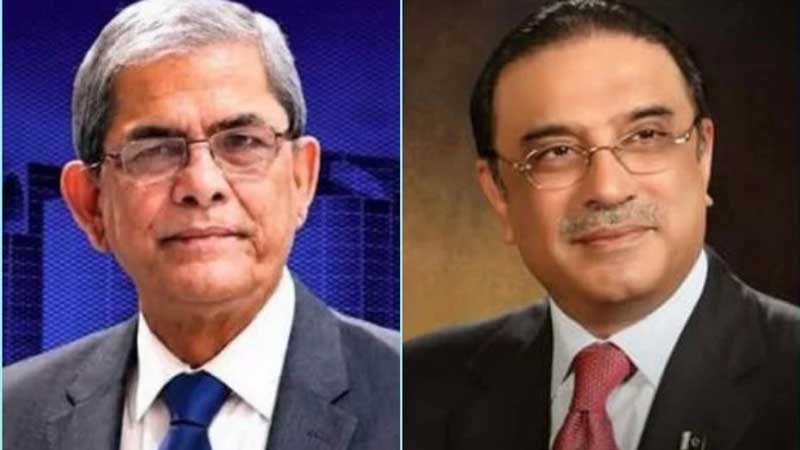 ফখরুলকে অভিনন্দন জারদারির, পাকিস্তান সফরের আমন্ত্রণ