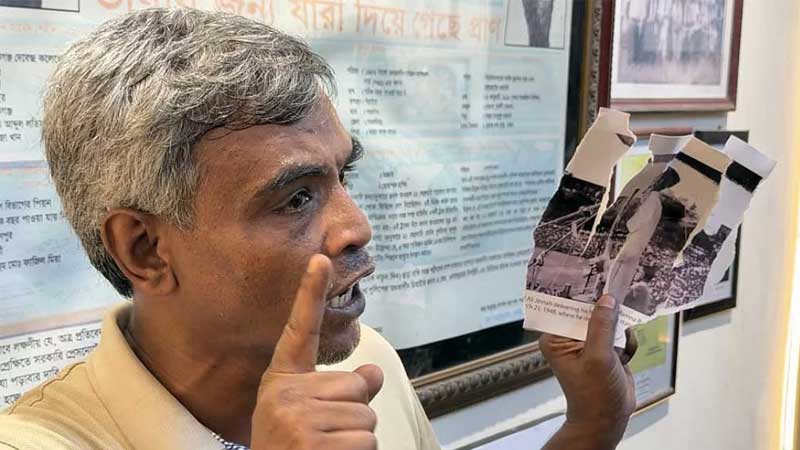 ডাকসু সংগ্রহশালা থেকে জিন্নাহর ছবি ছিঁড়ে শিক্ষার্থীর প্রতিবাদ