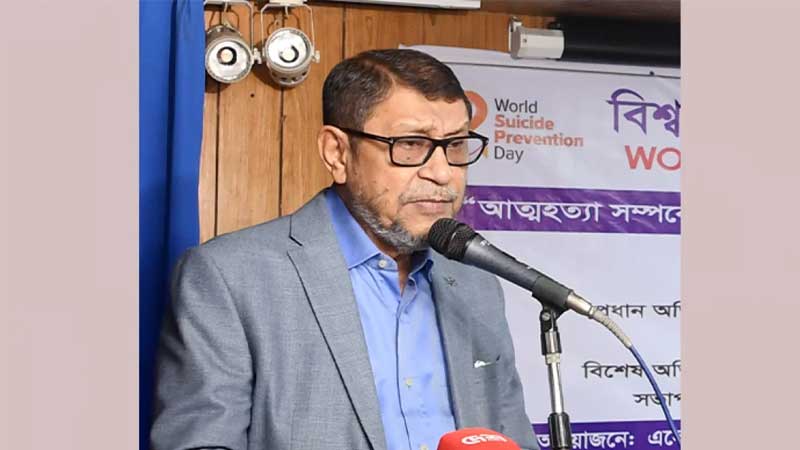 আত্মহত্যা শূন্যে নামানোর প্রতিশ্রুতি স্বাস্থ্যমন্ত্রীর