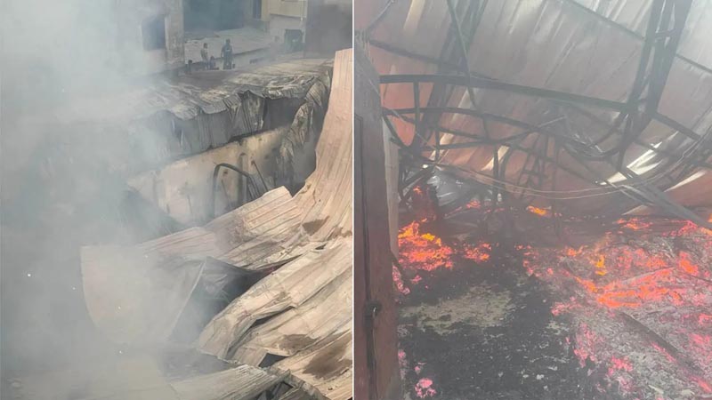 রাজধানীর বাড্ডায় ফার্নিচার কারখানায় আগুন, ফায়ার সার্ভিসের ১ ঘণ্টার চেষ্টায় নিয়ন্ত্রণে