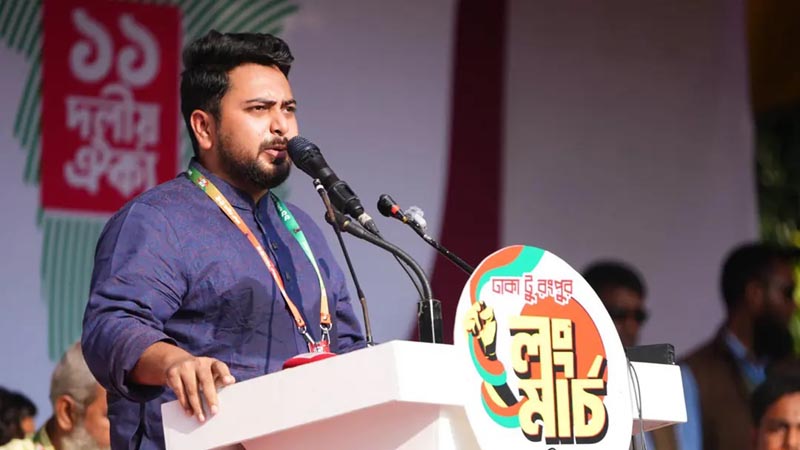 ঢাকা-রংপুর লংমার্চের উদ্বোধন: জনগণের জোয়ার দেখে সরকারের মাথা নষ্ট হয়ে গেছে