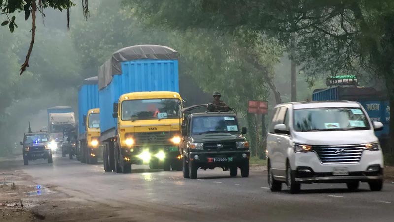 কঠোর নিরাপত্তায়  রূপপুর এসে পৌঁছাল ইউরেনিয়ামের চতুর্থ চালান